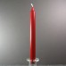 Pack of 8 x 24cm Ruby Red Stearin Classic Dinner Candles